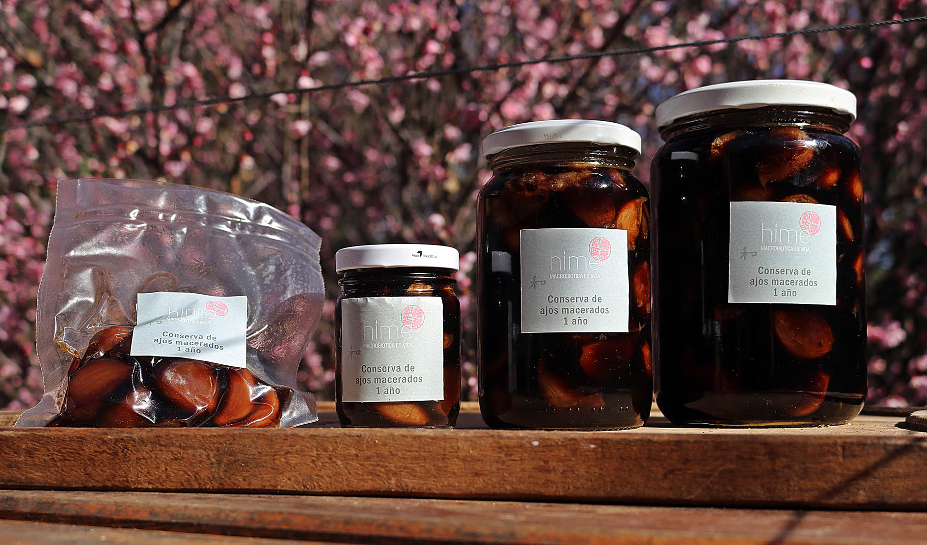 Conserva de ajos macerados un año